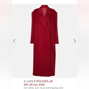 Staud Serge Coat Rouge - XS
